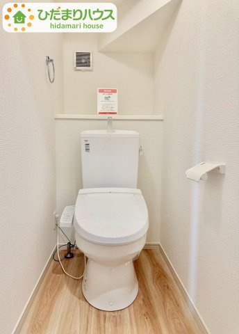 野田市桜台5期　新築戸建　1号棟のトイレ|白を基調としたトイレは、インテリア次第でどんな空間になるかワクワクしますね♪							
