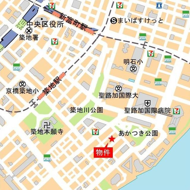 オーパスレジデンス銀座イーストの地図