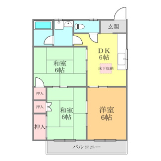 【間取り】 | コーポ高市・