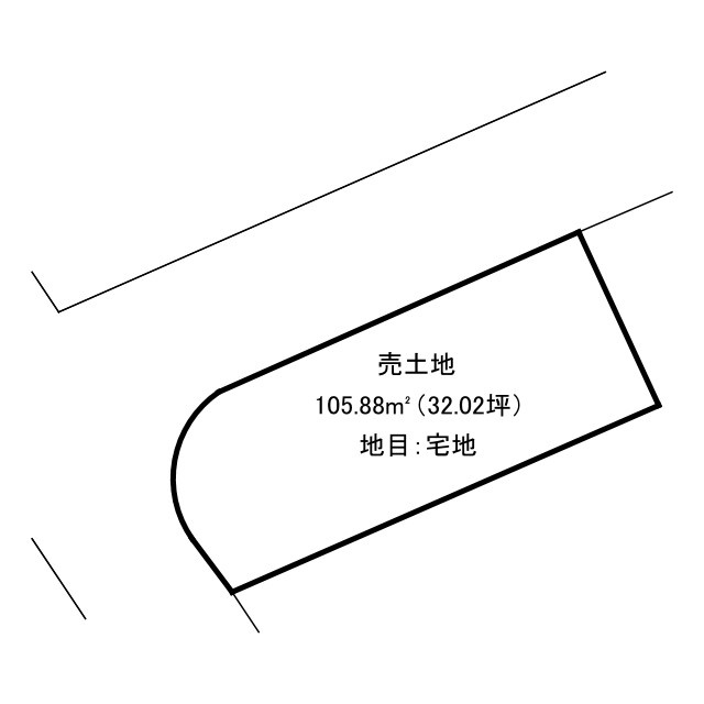 加茂町甲　売土地の区画図