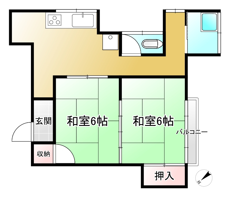光コーポ　AP一棟の間取り|201