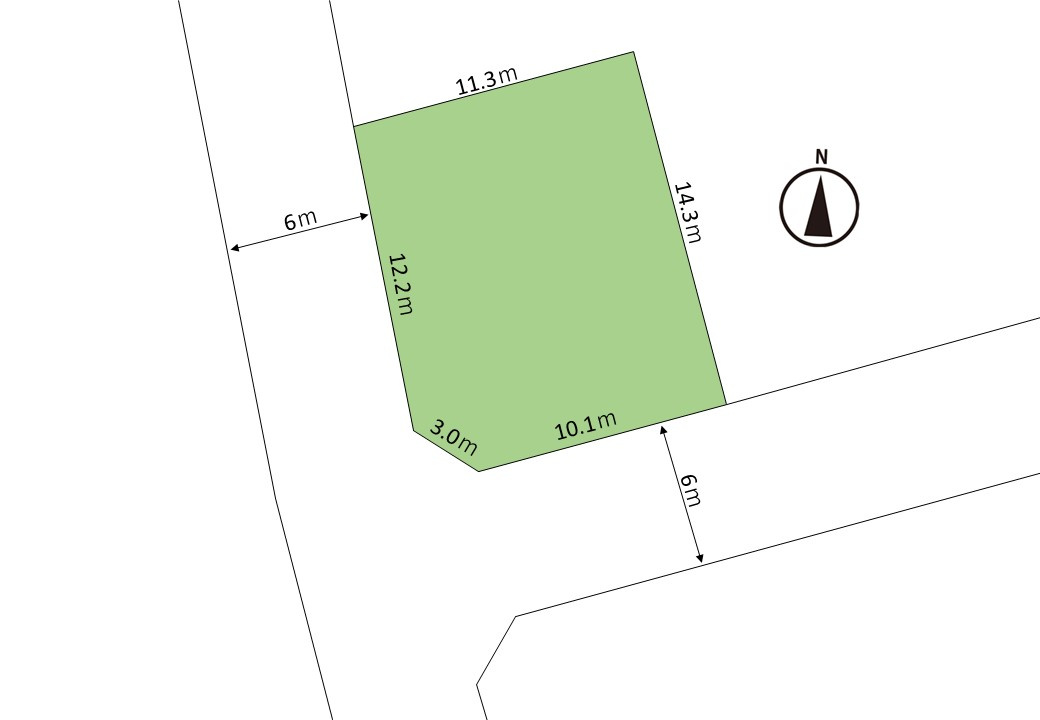 菊川市西方分譲地No.12の区画図