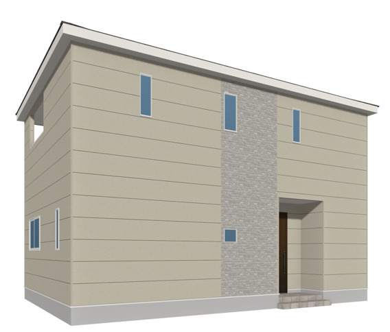 仲介手数料不要　クレイドルガーデン北区梶尾町第10【北部東小・北部中】の外観パース|外観パースです