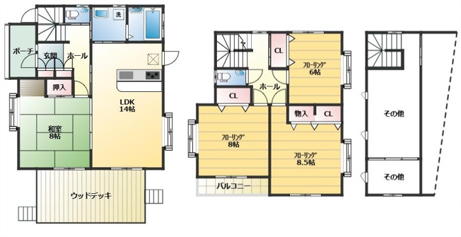 【間取り】 | 内野戸中才貸家