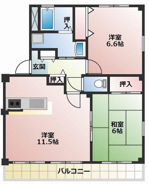 ボナール秋の月の間取り
