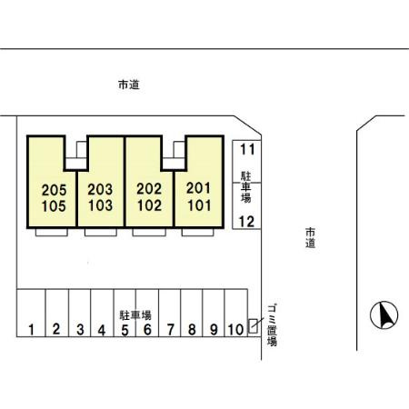 ソレイユの区画図|配置図