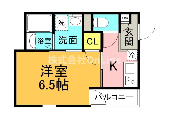 東大阪市小若江１丁目のアパートの間取り