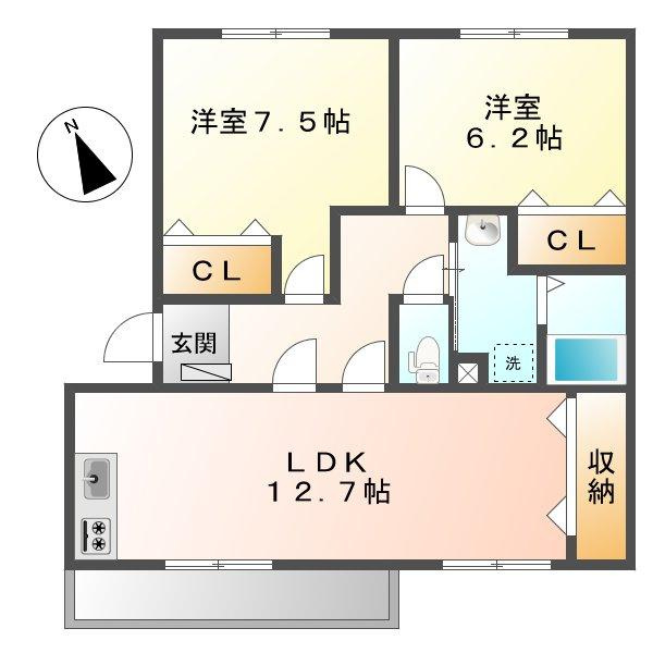 エルディム白楽の間取り