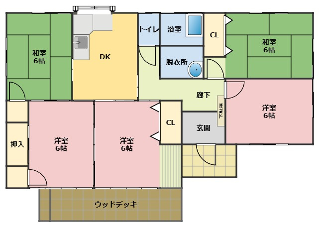 【間取り】 | 王塚台1丁目中古住宅