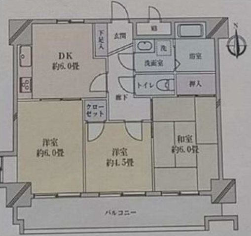 【間取り】 | ダイアパレス淵野辺Ⅲ | 3DKは、ダイニングキッチンと3つの居室がある間取りです。ファミリー層や、個室を複数必要とするご家庭に適しています。食事スペースとくつろぎの場を分け、それぞれの個室も確保できるため、快適に過ごせます。