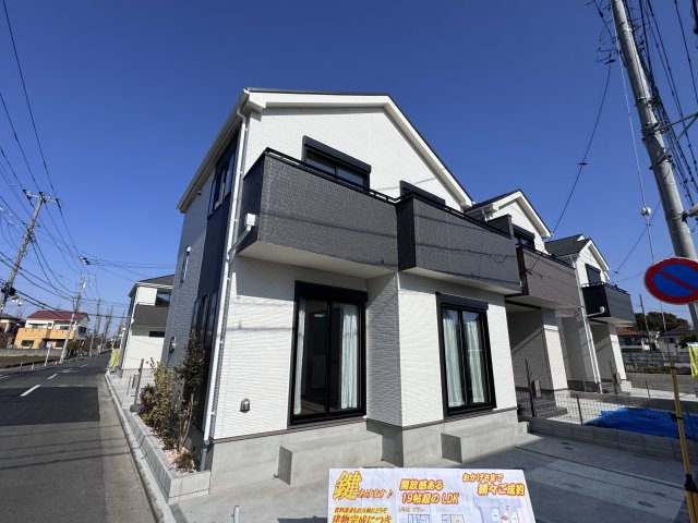 葛飾区東水元５丁目新築戸建【東水元小学校：5分】の外観|F号棟外観・完成済み内覧可能です！