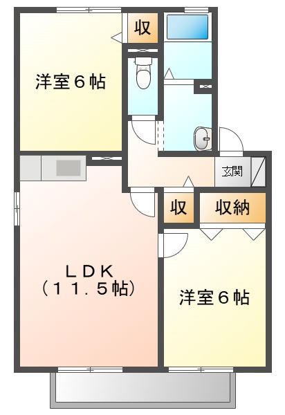 クラウディア　Ｃの間取り