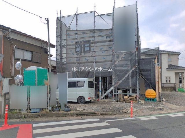 所沢市久米・全1棟　新築一戸建　～ガレージハウス～の外観|現地写真（2026年6月15日撮影）