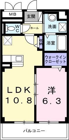大野城市若草３丁目の賃貸マンションの間取り
