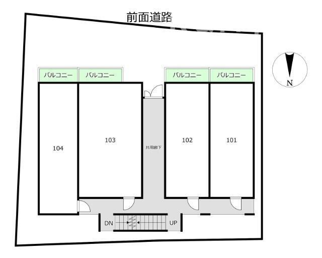 Ｃａｔ　Ｃｏｕｒｔ　Ｋｏｇａｎｅの区画図| 