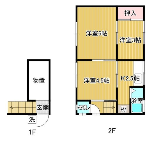 【間取り】 | 里上アパート(小松原)