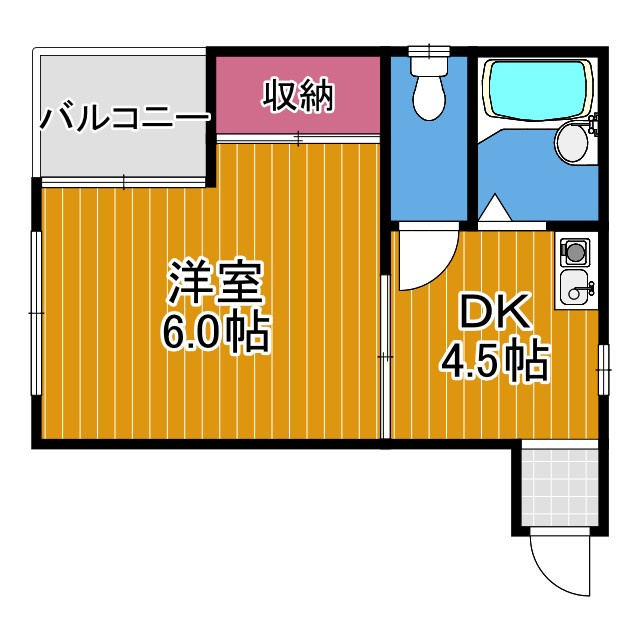 スタンドアップ道明寺の間取り