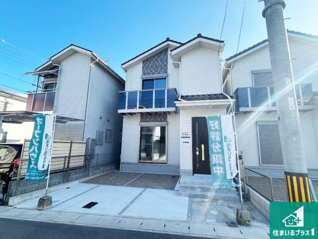 京都市伏見区久我石原町　T4期　新築一戸建ての外観|周辺は落ち着いた街並みの住宅地！子育てがしやすい住環境です！