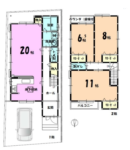 京都市伏見区久我石原町　T4期　新築一戸建ての間取り|9号地