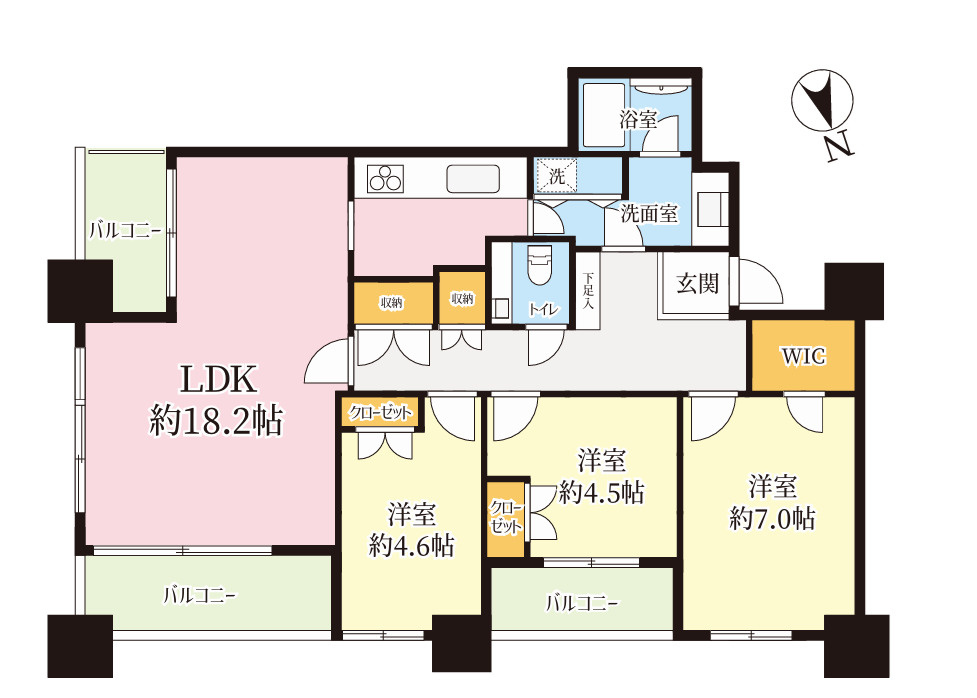 西早稲田パークタワーの間取り