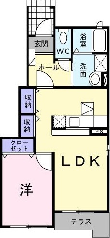 筑紫野市美しが丘南３丁目のアパートの間取り