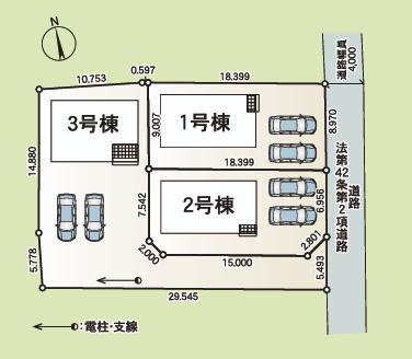 土浦市中第9　新築戸建　2号棟の区画図