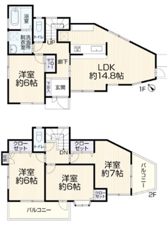 【間取り】 | 町田市森野５丁目リフォーム戸建 | ※現況と異なる場合は、現況を優先とさせていただきます。