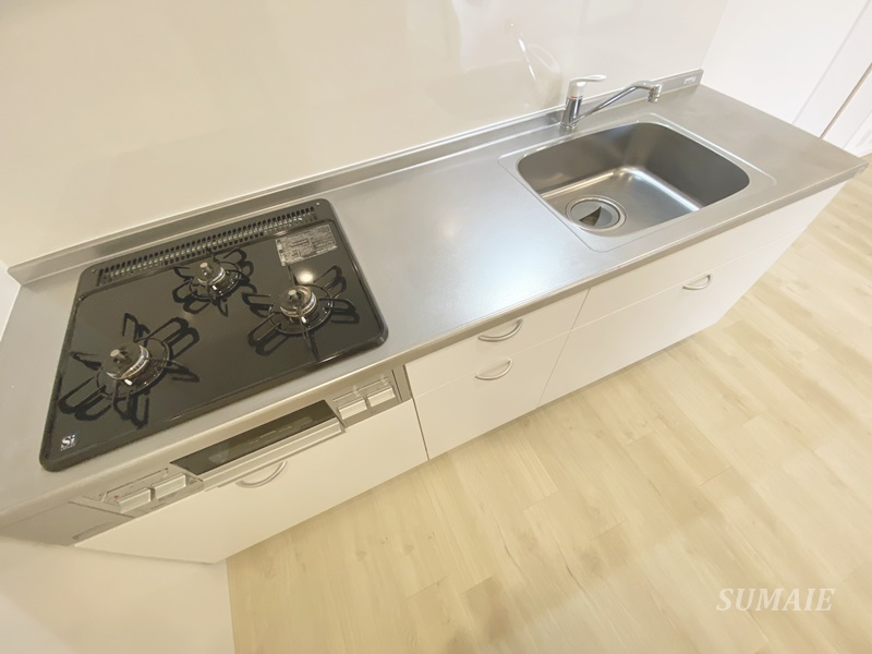 ＩＳＭ常盤のキッチン|グリル付き3口コンロ設置☆