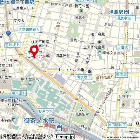 アクシルコート御茶の水の地図