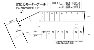 【区画図】 | 富雄北モータープール