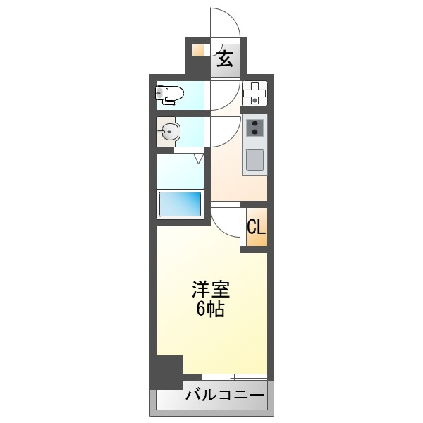 プランドール新北野の間取り