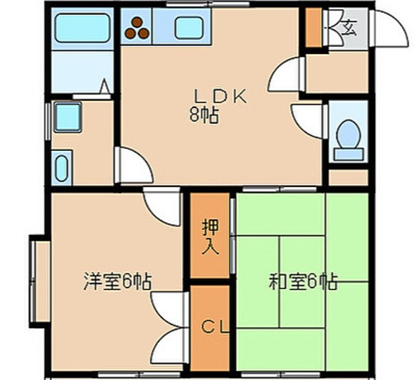 コートクレーセ南大橋の間取り|※図面と現況が異なる場合は現況優先になります。
