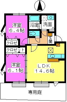 ツインコートの間取り|※図面と現況が異なる場合は現況優先になります。
