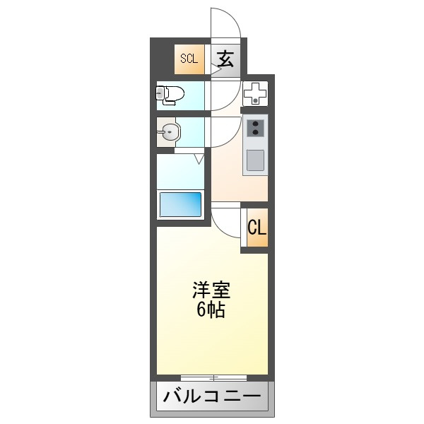 プランドール新北野の間取り