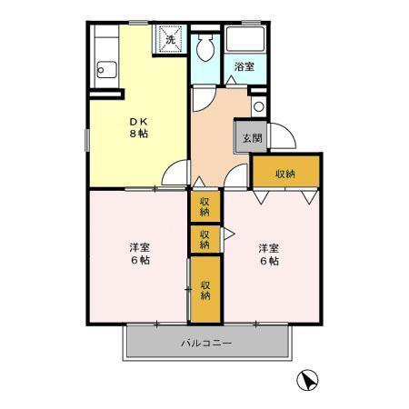 ハイカムール東台 ＡＢＣＤの間取り