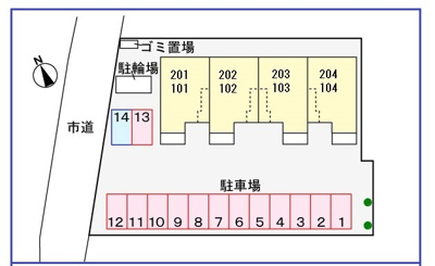 【区画図】 | アイフィールドⅡ番館 | 駐車場