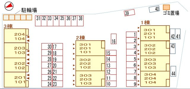 サンムーン　ゴールドスター　３の駐車場|駐車場