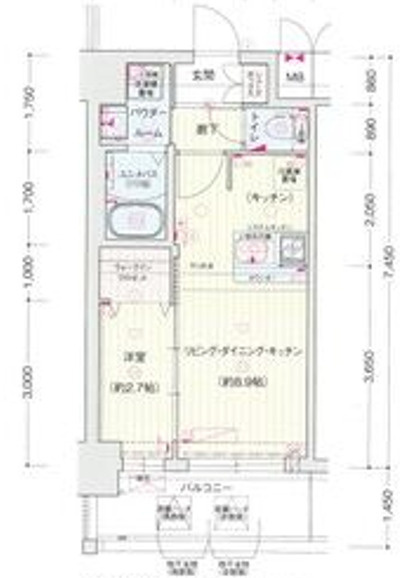 ファステート東大阪バレーナの間取り