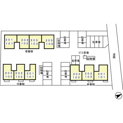 【区画図】 | ヴェルドミール 弐番館