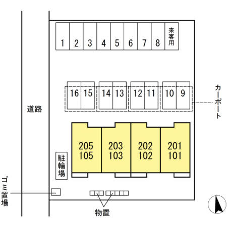 グラン・プラース Ｆの区画図