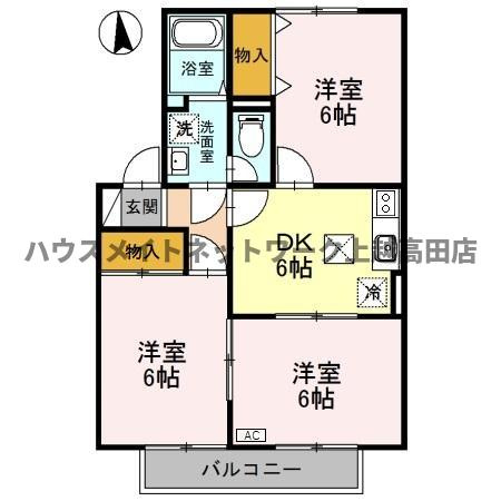 シャンド・フルール Ａの間取り|間取図