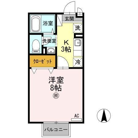 【間取り】 | コーポラス羽屋A