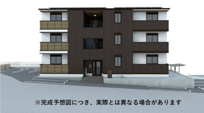 【外観】 | Cherie Maison明野(ｼｪﾘｰ ﾒｿﾞﾝ) | 完成予想図