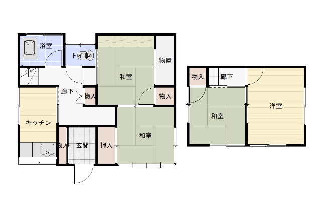 朝倉町戸建の間取り