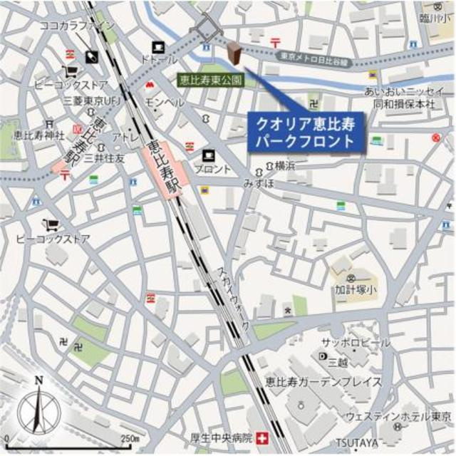 クオリア恵比寿パークフロントの地図