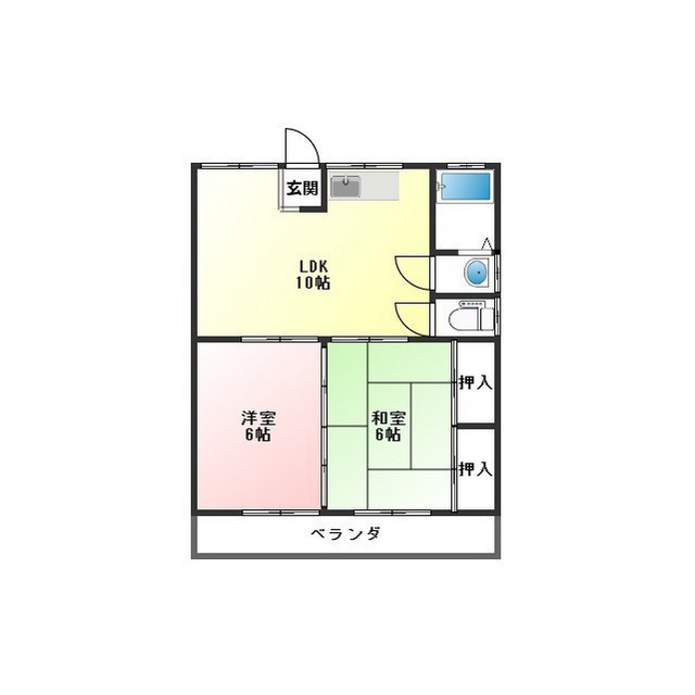 岐購ハイツの間取り