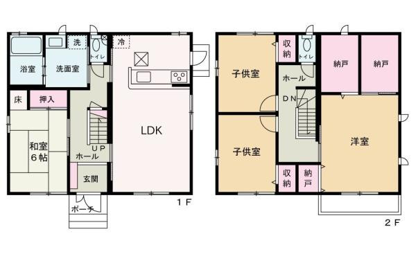 紀の川市桃山町元　中古戸建の間取り