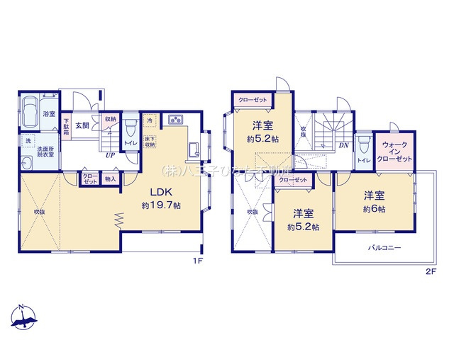 『八王子市中古戸建て』八王子市館町1870‐65【仲介手数料無料】　八王子市館町の間取り|～仲介手数料無料☆八王子ひなた不動産～八王子館町　中古戸建