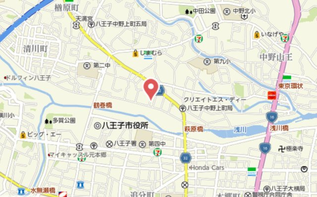 『八王子市中古戸建て』八王子市中野上町4-7-4【仲介手数料無料】　八王子市中野上町　の地図|～仲介手数料無料☆八王子ひなた不動産～八王子市中野上町　中古戸建