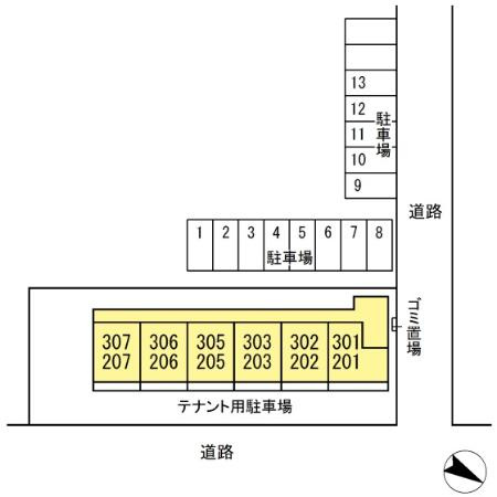 メルベイユクレイドルの区画図|配置図